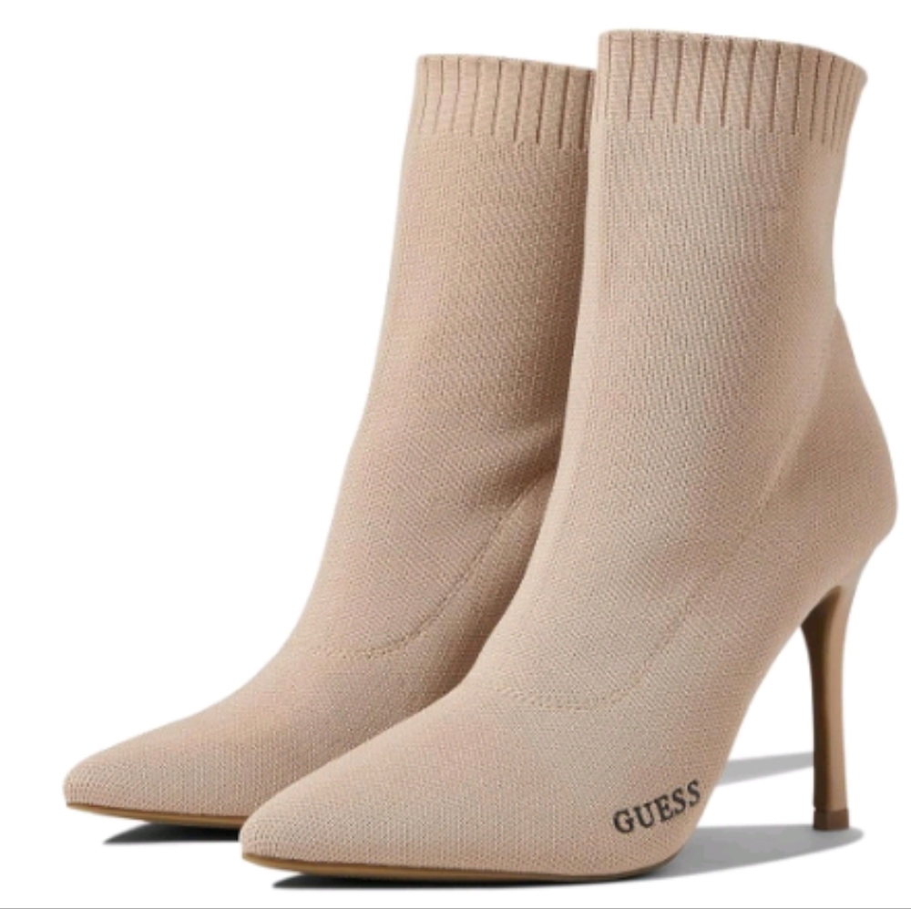 🆕GUESS Tear Stretch Sock Boot in Nude Tan Women's Size 9M - BRAND NEW!.